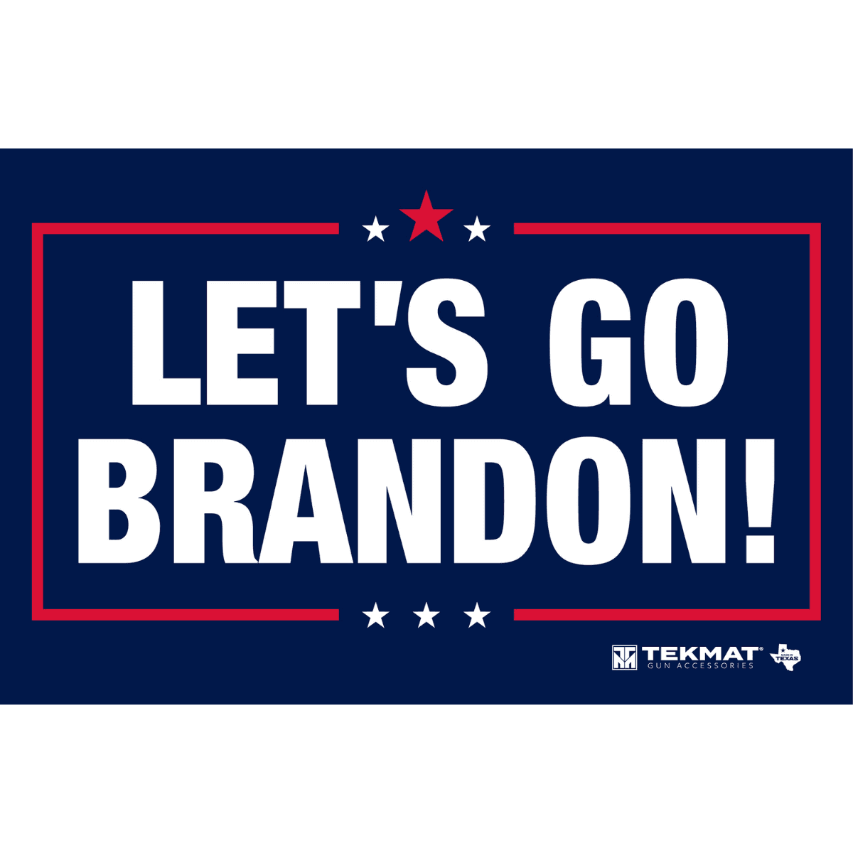 TekMat Cleaning Mat "Lets Go Brandon", Red/White/Blue Rubber Against Chipping / Scratching Oil / Water Resistant Handguns 11"x17" - TEKR17BRANDON TekMat Cleaning Mat "Lets Go Brandon", Red/White/Blue Rubber Against Chipping / Scratching Oil / Water Resistant Handguns 11"x17" - TEKR17BRANDON
