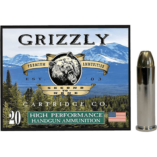 Grizzly Ammo Jacketed Hollow Point Ammo, 148gr 20 Per Box/10 Case 357Mag - GC357M9 Grizzly Ammo Jacketed Hollow Point Ammo, 148gr 20 Per Box/10 Case 357Mag - GC357M9