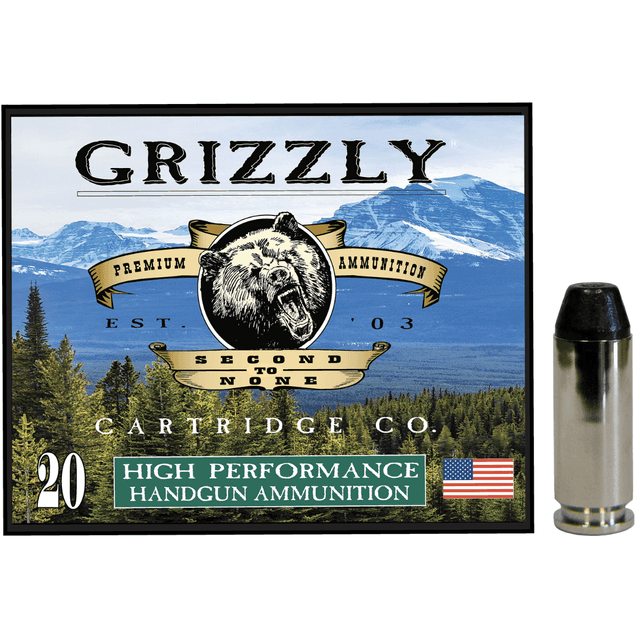 Grizzly Ammo Full Metal Jacket Flat Point Ammo, 220gr 20 Per Box/10 Case 10mmAuto - GC10M10 Grizzly Ammo Full Metal Jacket Flat Point Ammo, 220gr 20 Per Box/10 Case 10mmAuto - GC10M10