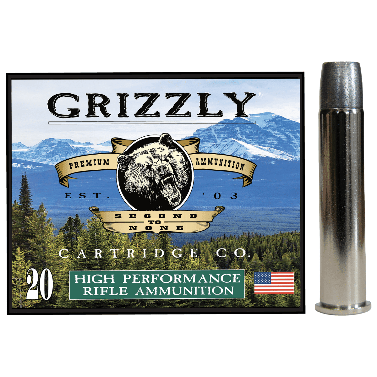 Grizzly Ammo Bonded Flat Point Ammo, +P 405gr 20 Per Box/10 Case 45-70Gov - GC45/70+P4 Grizzly Ammo Bonded Flat Point Ammo, +P 405gr 20 Per Box/10 Case 45-70Gov - GC45/70+P4