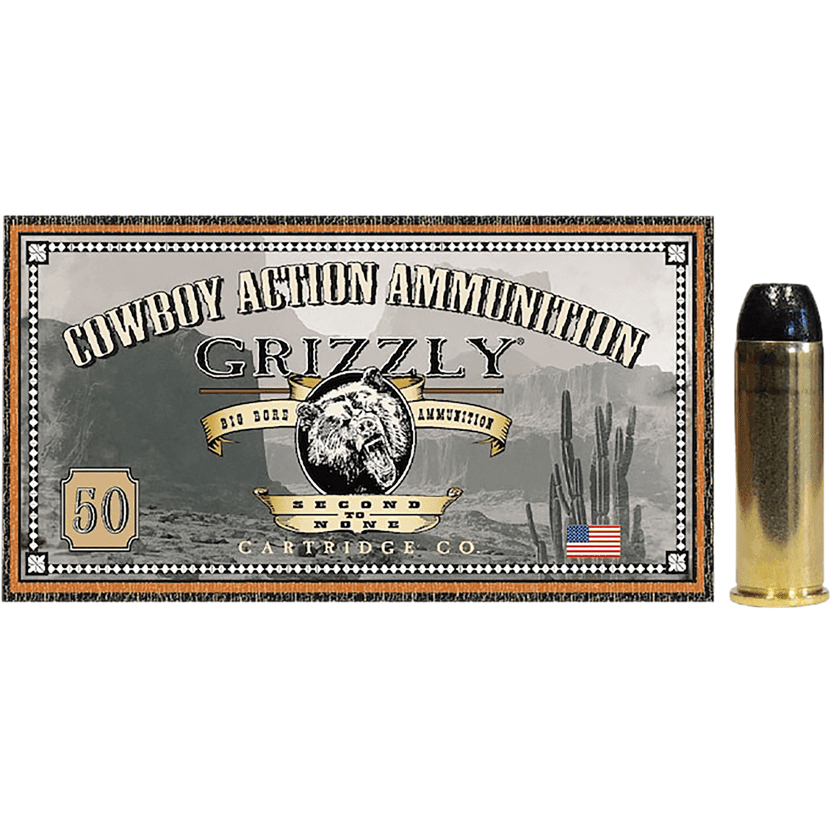 Grizzly Ammo Round Nose Flat Point Ammo, 200gr 50 Per Box/10 Case 44Mag - GC44M2 Grizzly Ammo Round Nose Flat Point Ammo, 200gr 50 Per Box/10 Case 44Mag - GC44M2