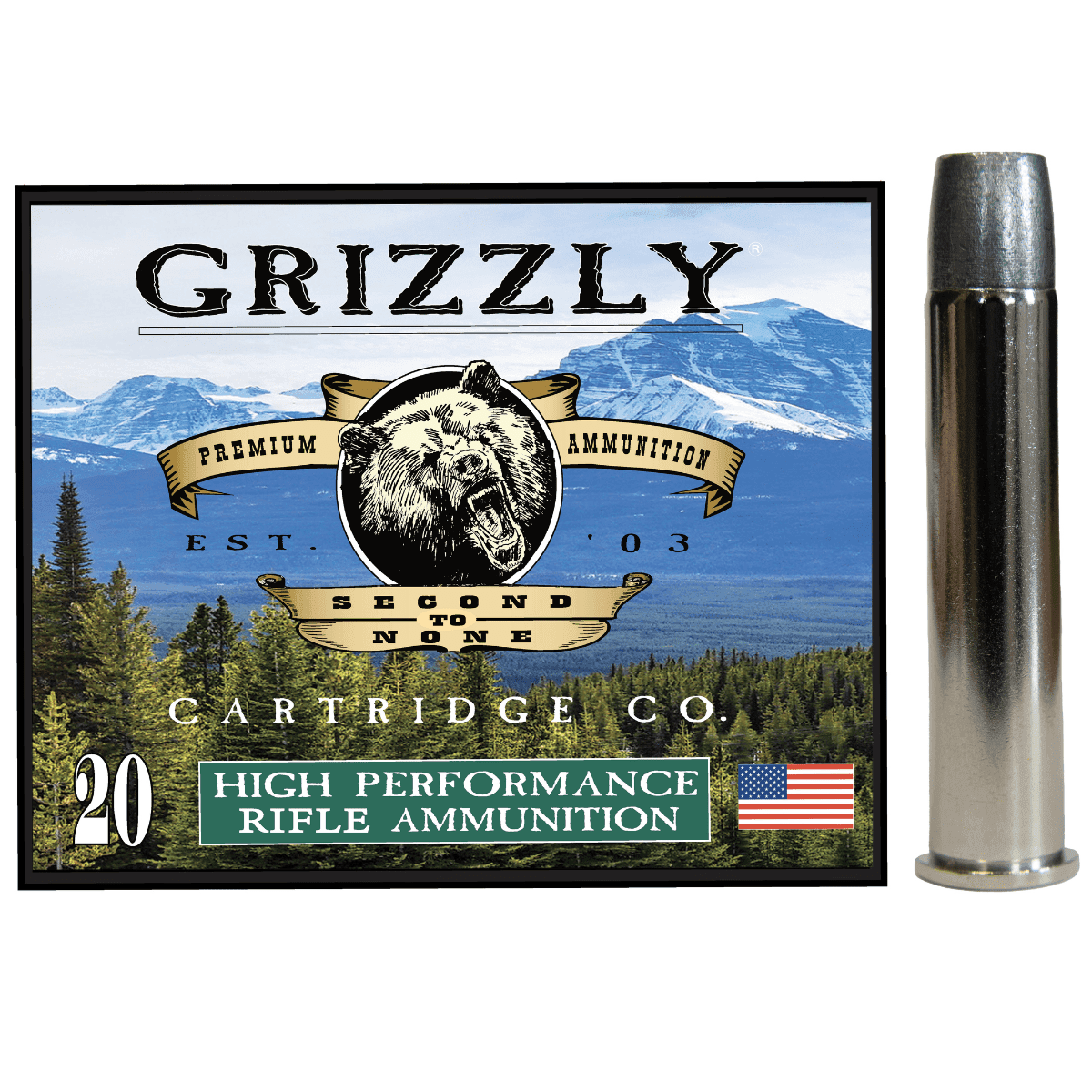 Grizzly Ammo Wide Long Nose Gas Check Ammo, +P 420gr 20 Per Box/10 Case 45-70Gov - GC45/70+P7 Grizzly Ammo Wide Long Nose Gas Check Ammo, +P 420gr 20 Per Box/10 Case 45-70Gov - GC45/70+P7