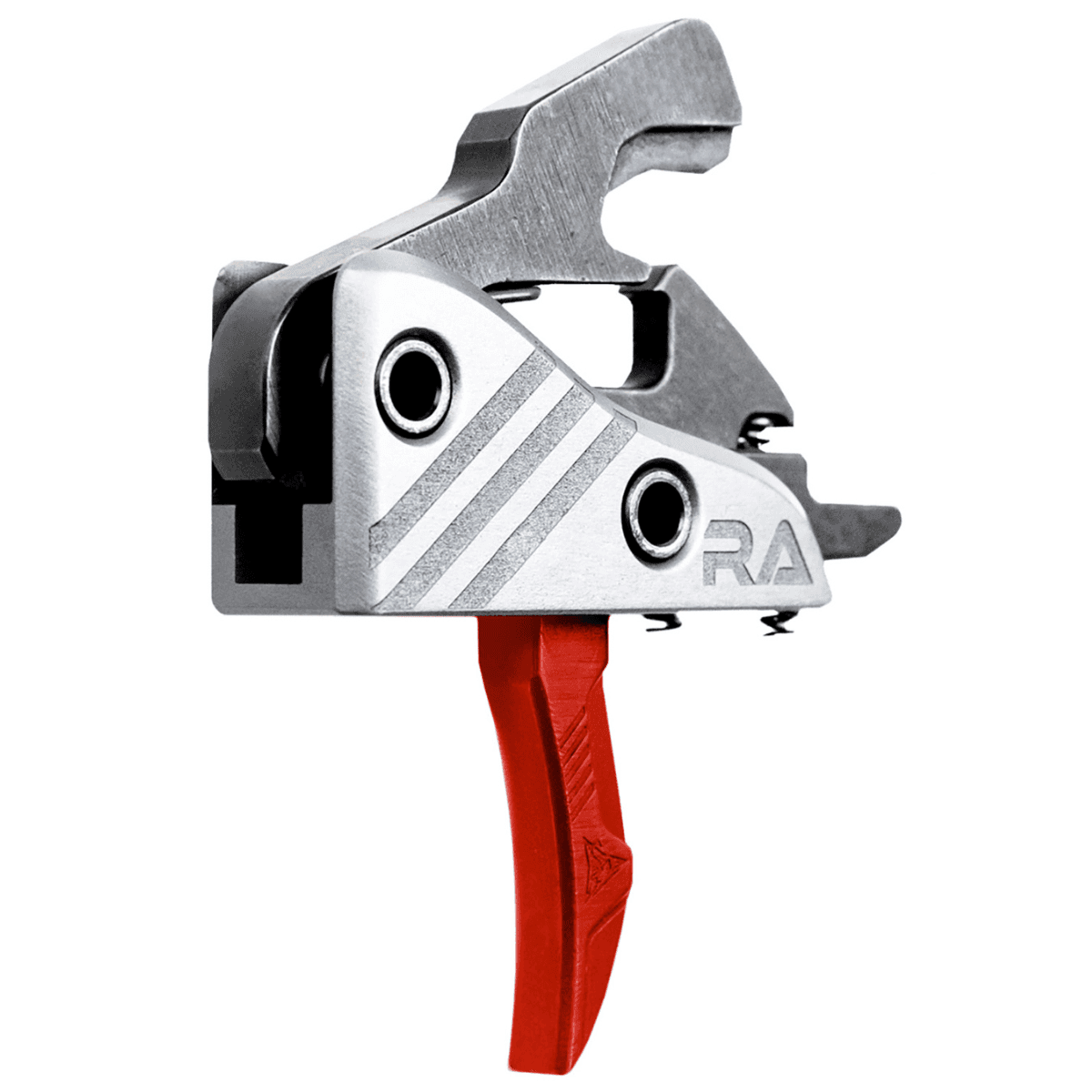 Rise Armament Blitz Trigger, Black/Red/Silver Aluminum / Steel Fits AR-Platform - RA524RED Rise Armament Blitz Trigger, Black/Red/Silver Aluminum / Steel Fits AR-Platform - RA524RED