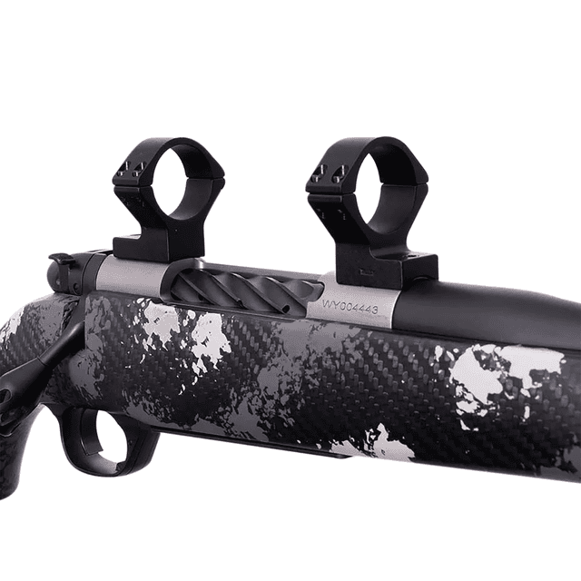 Weatherby Scope Mount/Ring Combo, Matte Black Alloy 1" Tube Medium Rings Standard 6-Lug Action Fits Weatherby Mark V - TRBVLAS1 Weatherby Scope Mount/Ring Combo, Matte Black Alloy 1" Tube Medium Rings Standard 6-Lug Action Fits Weatherby Mark V - TRBVLAS1