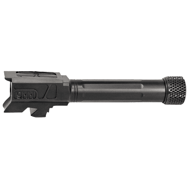 Faxon Firearms Match Series Barrel, Black Nitride 416R Stainless Steel Straight Fluted/Target Crown Barrel Compatible w/Glock 43/43X 9mm Luger - GB910N43SGQT Faxon Firearms Match Series Barrel, Black Nitride 416R Stainless Steel Straight Fluted/Target Crown Barrel Compatible w/Glock 43/43X 9mm Luger - GB910N43SGQT