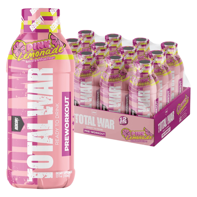 Redcon1 Total War Ready to Drink, Pink Lemonade 12 oz 12 Pack - RC1TWRTDPL12 Redcon1 Total War Ready to Drink, Pink Lemonade 12 oz 12 Pack - RC1TWRTDPL12