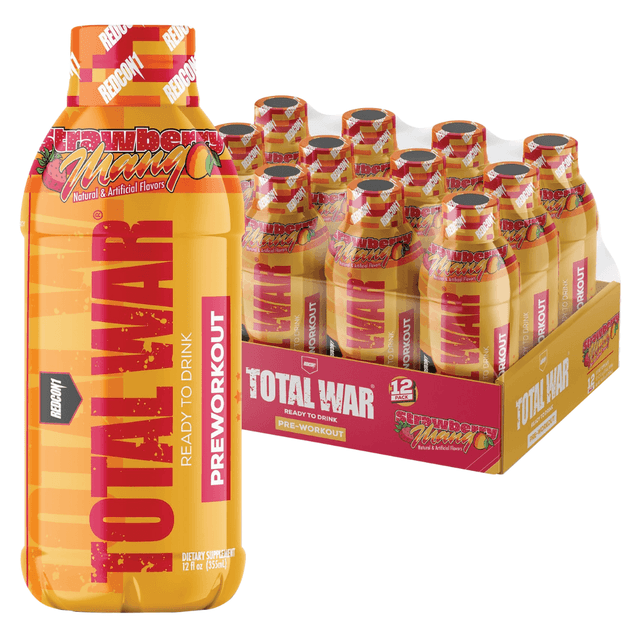 Redcon1 Total War Ready to Drink, Strawberry Mango 12 oz 12 Pack - RC1TWRTDSM12 Redcon1 Total War Ready to Drink, Strawberry Mango 12 oz 12 Pack - RC1TWRTDSM12