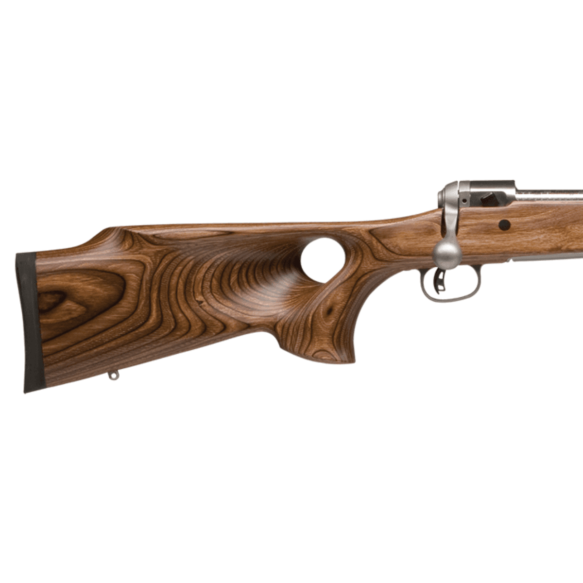 Savage Arms 12 BTCSS Rifle, 26" Matte Stainless Heavy Fluted Barrel Matte Stainless Steel Receiver Drilled & Tapped Satin Brown Thumbhole Laminate Stock Right Hand Full Size 4+1rd 223 Rem - 18516 Savage Arms 12 BTCSS Rifle, 26" Matte Stainless Heavy Fluted Barrel Matte Stainless Steel Receiver Drilled & Tapped Satin Brown Thumbhole Laminate Stock Right Hand Full Size 4+1rd 223 Rem - 18516