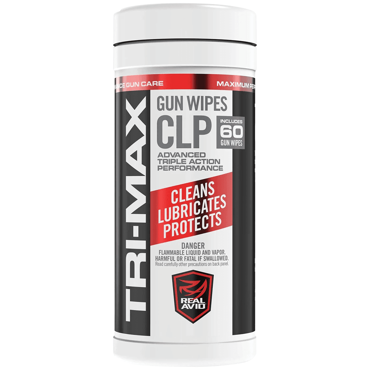 Real Avid AVCLPW-C60 Tri-Max CLP Gun Wipes-Canister Real Avid AVCLPW-C60 Tri-Max CLP Gun Wipes-Canister