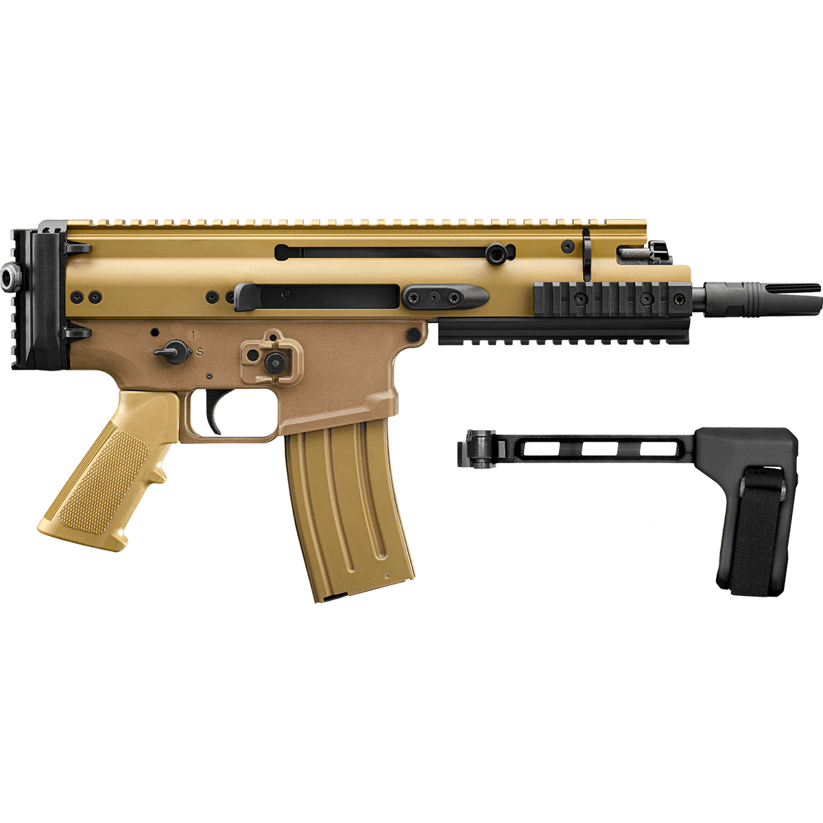 FN 38101887 SCAR 15P 300 Blackout 30+1 7.50" Black Flat Dark Earth Pistol FN 38101887 SCAR 15P 300 Blackout 30+1 7.50" Black Flat Dark Earth Pistol