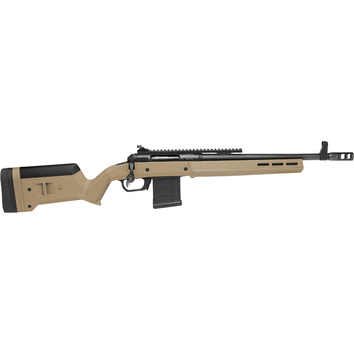 Savage Arms 110 Scout Rifle, 16.50" Flat Dark Earth Threaded Barrel Picatinny Rail Carbon Steel Receiver Magpul Hunter Synthetic Stock Full Size 10+1rd 350 Legend - 58192 Savage Arms 110 Scout Rifle, 16.50" Flat Dark Earth Threaded Barrel Picatinny Rail Carbon Steel Receiver Magpul Hunter Synthetic Stock Full Size 10+1rd 350 Legend - 58192