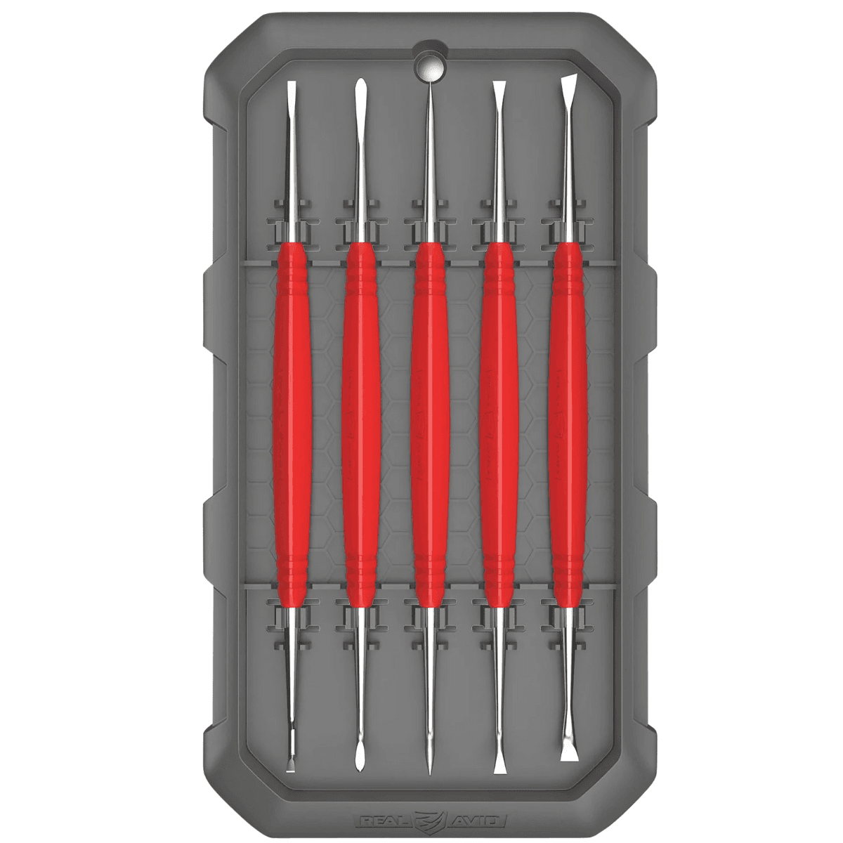 Real Avid Accu-Grip Steel Picks, Red Rubber Overmold Handle 5 Pieces - AVAGSPS Real Avid Accu-Grip Steel Picks, Red Rubber Overmold Handle 5 Pieces - AVAGSPS