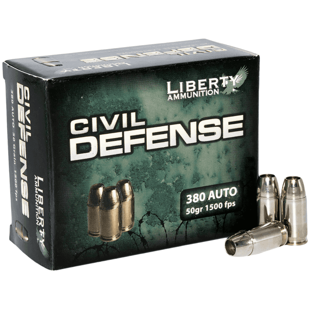 Liberty Ammunition Civil Defense Ammo, 50gr 20 Per Box/10 Case 380 ACP - 380ACP Liberty Ammunition Civil Defense Ammo, 50gr 20 Per Box/10 Case 380 ACP - 380ACP