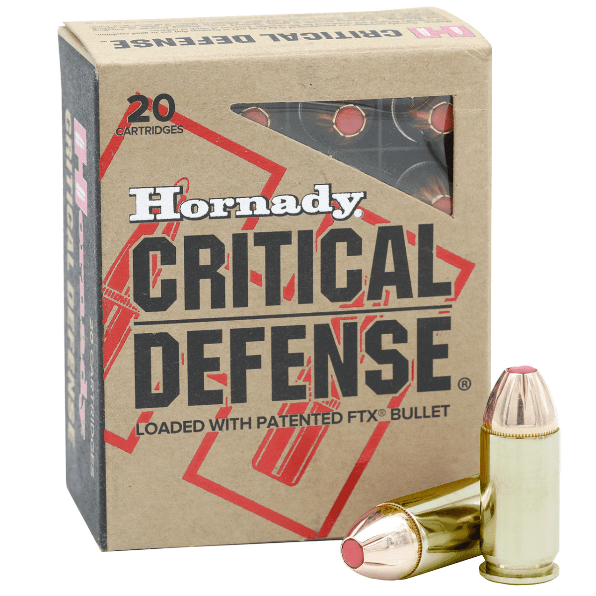 Hornady Critical Defense Ammo, +P 185gr Flex Tip eXpanding 20 Per Box/10 Case 45 Auto - 90923 Hornady Critical Defense Ammo, +P 185gr Flex Tip eXpanding 20 Per Box/10 Case 45 Auto - 90923