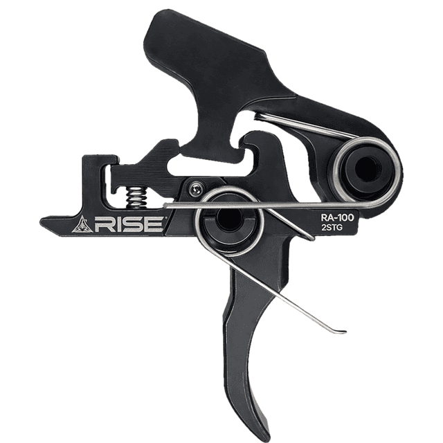 Rise Armament RA-100 Trigger, Black Nitride Curved Corrosion Resistant 4.50 lbs Pull Weight Fits AR-Platform - RA100BLK Rise Armament RA-100 Trigger, Black Nitride Curved Corrosion Resistant 4.50 lbs Pull Weight Fits AR-Platform - RA100BLK