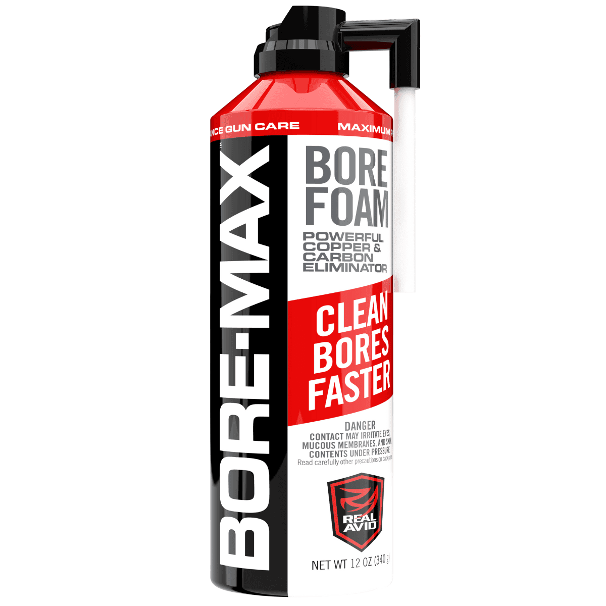 Real Avid Bore-Max Bore Foam, Removes Carbon Build Up 12 oz Aerosol for Firearms - AVFBC12A Real Avid Bore-Max Bore Foam, Removes Carbon Build Up 12 oz Aerosol for Firearms - AVFBC12A