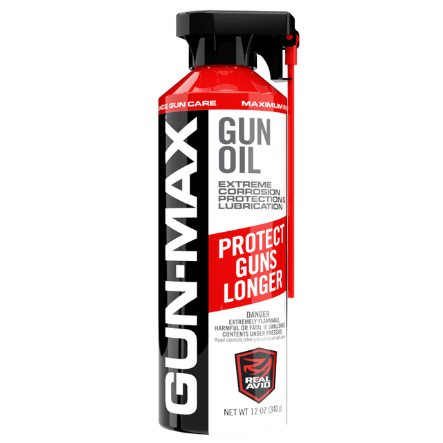 Real Avid Gun-Max Gun Oil, Cleans/ Lubricates/ Protects 12 oz Aerosol for Firearms - AVMLP12A Real Avid Gun-Max Gun Oil, Cleans/ Lubricates/ Protects 12 oz Aerosol for Firearms - AVMLP12A