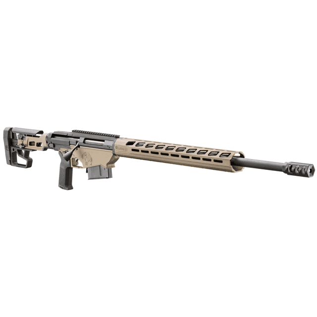 Ruger Precision Rifle, 26" Black Heavy Contour Threaded Barrel Smoked Bronze Cerakote Picatinny Rail Stainless Steel Receiver M-LOK Handguard Adj Folding Black Stock, Black Magpul K2-XL Grip 10+1rd 338 Lapua Mag - 18096 Ruger Precision Rifle, 26" Black Heavy Contour Threaded Barrel Smoked Bronze Cerakote Picatinny Rail Stainless Steel Receiver M-LOK Handguard Adj Folding Black Stock, Black Magpul K2-XL Grip 10+1rd 338 Lapua Mag - 18096