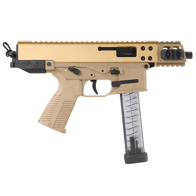 B&T Firearms GHM Pistol, 4.30" Black 3-Lug Threaded Barrel Coyote Tan Cerakote Aluminum/Polymer Picatinny Rail Receiver Polymer Grip Ambidextrous 30+1 9mm Luger - BT-450008-CT B&T Firearms GHM Pistol, 4.30" Black 3-Lug Threaded Barrel Coyote Tan Cerakote Aluminum/Polymer Picatinny Rail Receiver Polymer Grip Ambidextrous 30+1 9mm Luger - BT-450008-CT