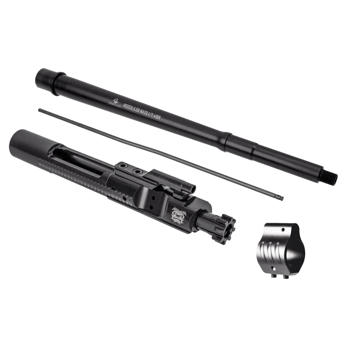 Rosco Manufacturing K9 Sauce Pack, 16" 416R Stainless Steel Barrel Bloodline BCG Bloodline Gas Block (Non-Adjustable) Intermediate Length Gas Tube - SP-K9-16-556-BCG-GTI Rosco Manufacturing K9 Sauce Pack, 16" 416R Stainless Steel Barrel Bloodline BCG Bloodline Gas Block (Non-Adjustable) Intermediate Length Gas Tube - SP-K9-16-556-BCG-GTI