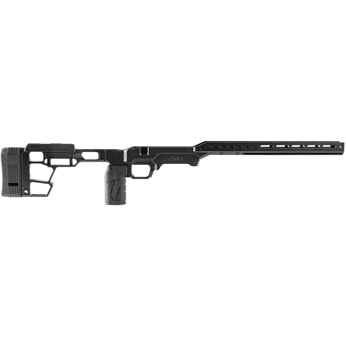 Mdt Sporting Goods Inc The Competitor LSS Gen3 Rifle Chassis System, Black 27" OAL LSS GEN3 Chassis Body Trigger Guard Vertical Grip - Elite XTN Buttstock Interface Competition Forend SRS-X Lite Buttstock Fits Remington 700 Short Action - 114633BLK Mdt Sporting Goods Inc The Competitor LSS Gen3 Rifle Chassis System, Black 27" OAL LSS GEN3 Chassis Body Trigger Guard Vertical Grip - Elite XTN Buttstock Interface Competition Forend SRS-X Lite Buttstock Fits Remington 700 Short Action - 114633BLK