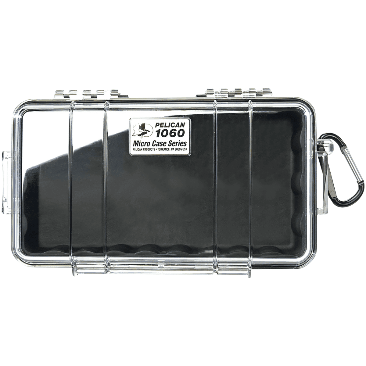 Pelican Micro Case, Black / Clear Polycarbonate 9.88" Long Crush/ Dust Proof / Watertight Foam Padding 8.25" x 4.25" x 2.25" Interior Dimensions - 1060025100 Pelican Micro Case, Black / Clear Polycarbonate 9.88" Long Crush/ Dust Proof / Watertight Foam Padding 8.25" x 4.25" x 2.25" Interior Dimensions - 1060025100