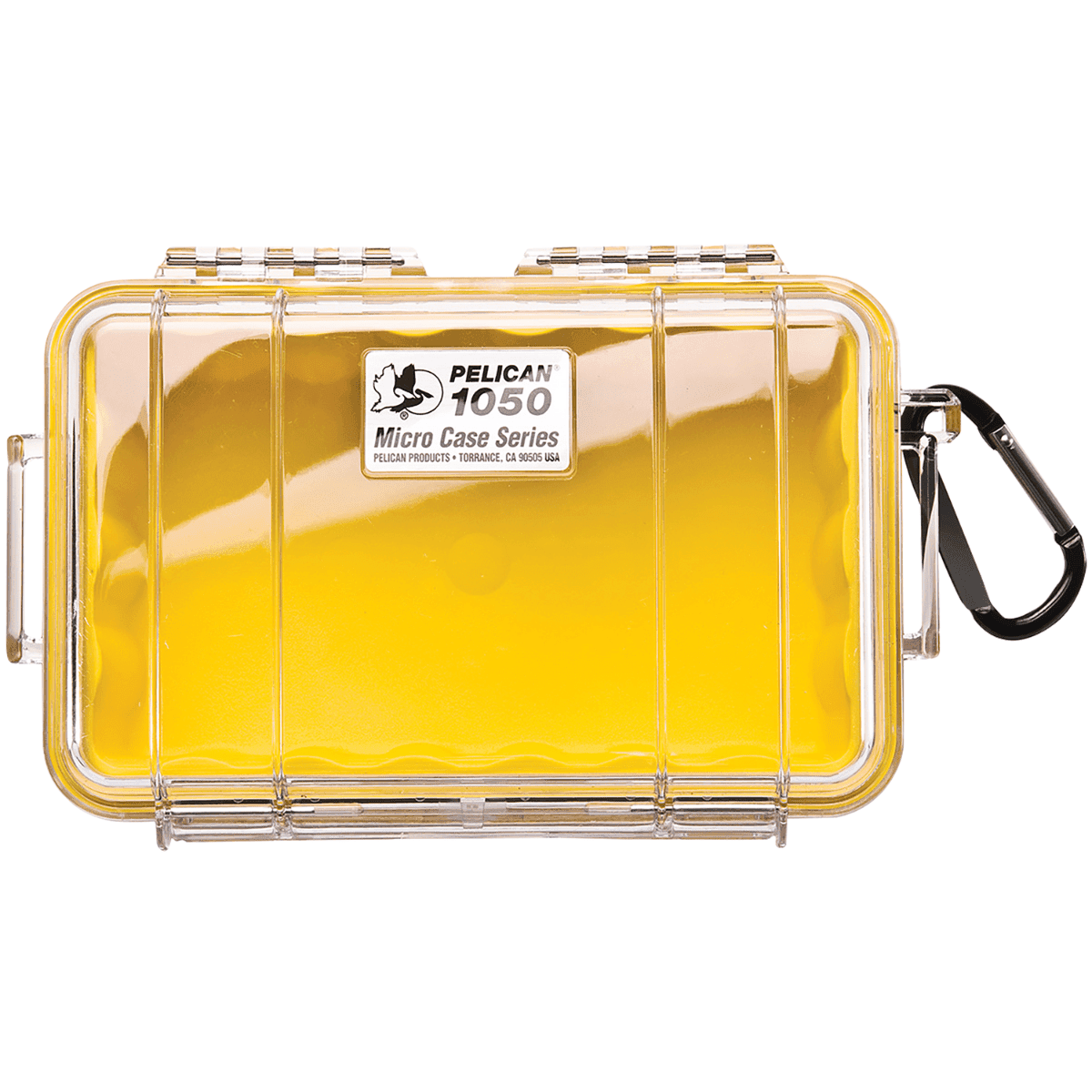 Pelican Micro Case, Yellow/Clear Polycarbonate 7.99" Long Crush/ Dust Proof / Watertight Foam Padding 6.31" x 3.68" 2.75" Interior Dimensions - 1050027100 Pelican Micro Case, Yellow/Clear Polycarbonate 7.99" Long Crush/ Dust Proof / Watertight Foam Padding 6.31" x 3.68" 2.75" Interior Dimensions - 1050027100