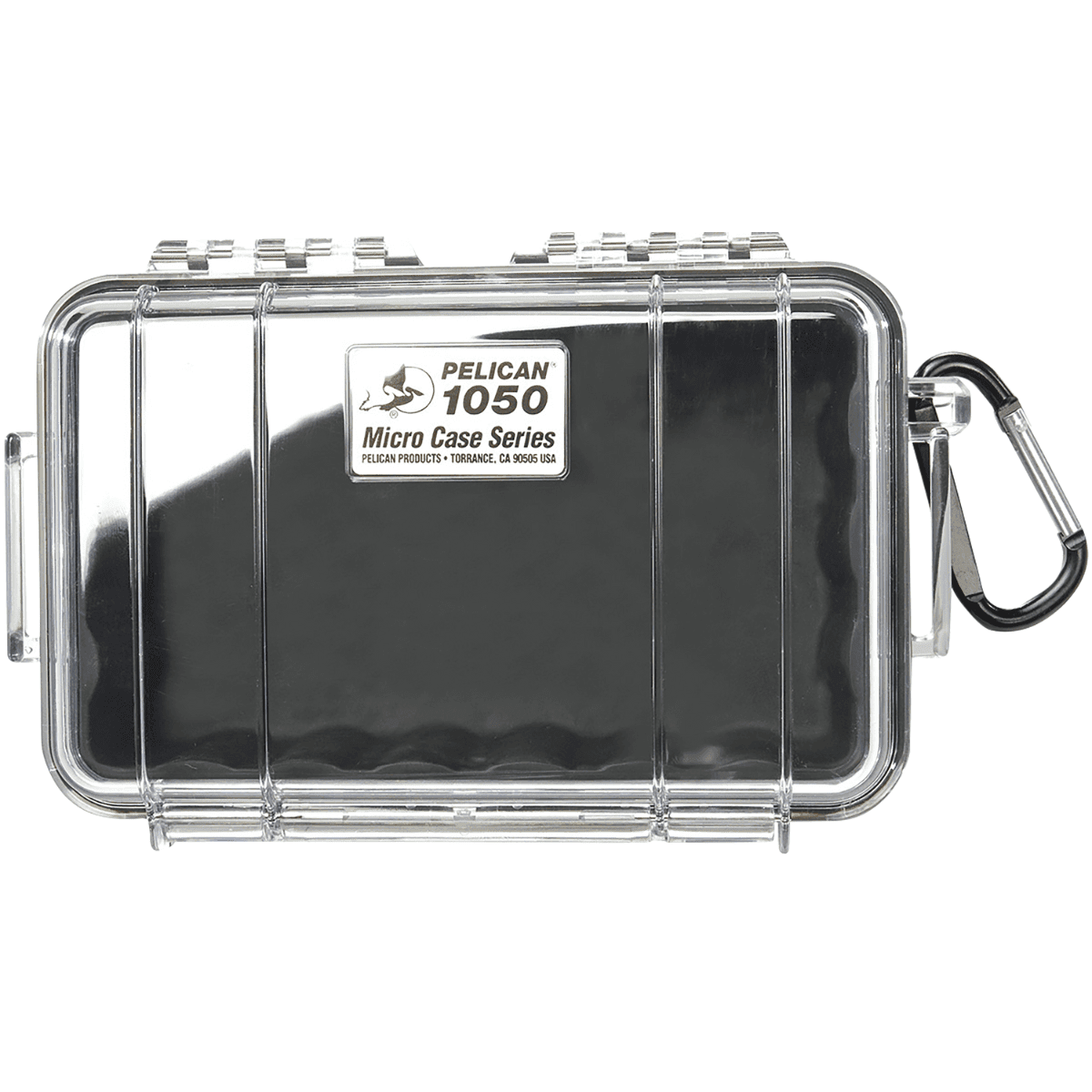Pelican Micro Case, Black / Clear Polycarbonate 7.99" Long Crush/ Dust Proof / Watertight Foam Padding 6.31" x 3.68" 2.75" Interior Dimensions - 1050025100 Pelican Micro Case, Black / Clear Polycarbonate 7.99" Long Crush/ Dust Proof / Watertight Foam Padding 6.31" x 3.68" 2.75" Interior Dimensions - 1050025100