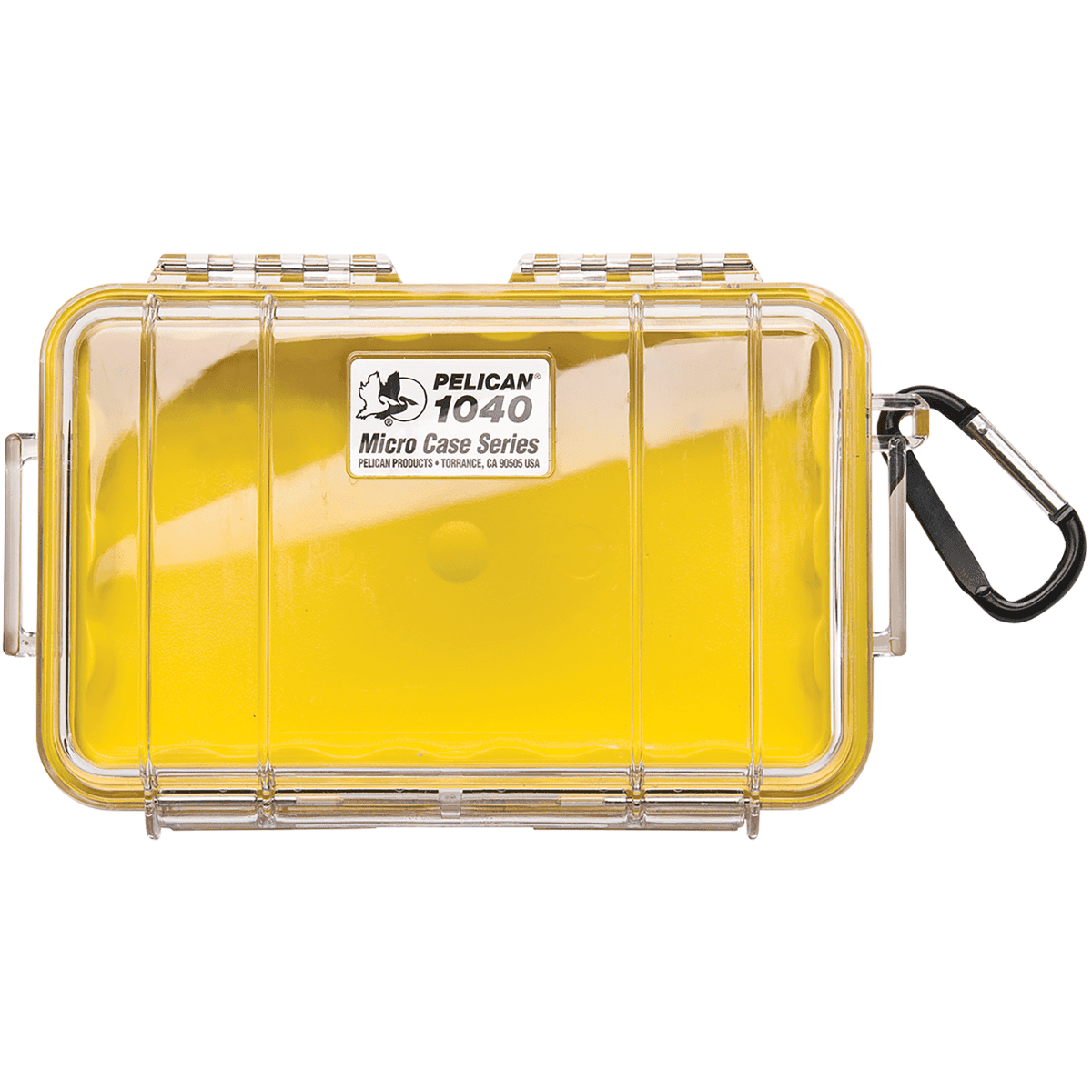 Pelican Micro Case, Yellow/Clear Polycarbonate 7.50" Long Crush/ Dust Proof / Watertight Foam Padding 6.50" x 3.87" x 1.75" Interior Dimensions - 1040027100 Pelican Micro Case, Yellow/Clear Polycarbonate 7.50" Long Crush/ Dust Proof / Watertight Foam Padding 6.50" x 3.87" x 1.75" Interior Dimensions - 1040027100