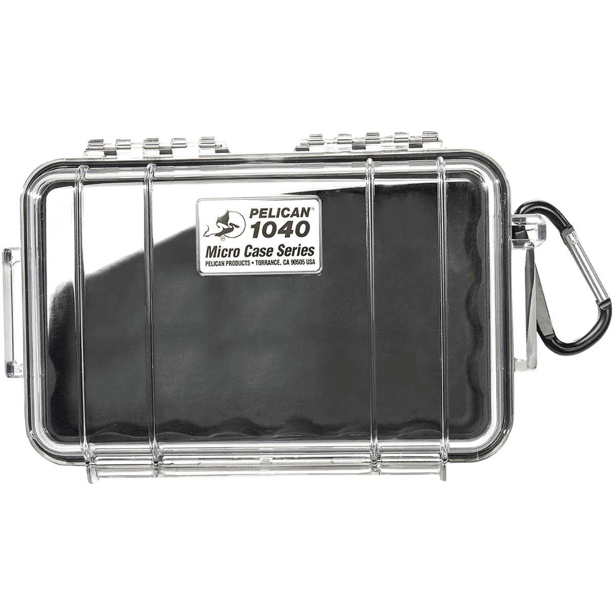 Pelican Micro Case, Black / Clear Polycarbonate 7.50" Long Crush/ Dust Proof / Watertight Foam Padding 6.50" x 3.87" x 1.75" Interior Dimensions - 1040025100 Pelican Micro Case, Black / Clear Polycarbonate 7.50" Long Crush/ Dust Proof / Watertight Foam Padding 6.50" x 3.87" x 1.75" Interior Dimensions - 1040025100