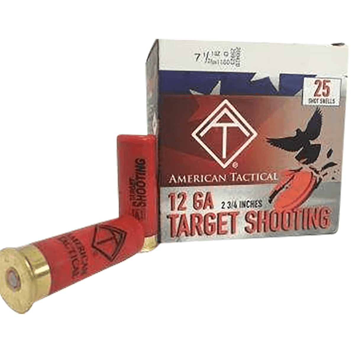 ATI Target Shooting Cartridges, 2.75" 1oz 7.5Shot 25 Per Box/10 Case 12 Gauge - 240379 ATI Target Shooting Cartridges, 2.75" 1oz 7.5Shot 25 Per Box/10 Case 12 Gauge - 240379