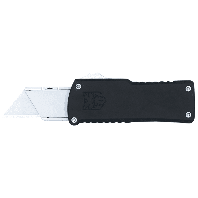 CobraTec Knives Utility Knife, OTF Plain Aluminum Blade 3.38" Black Aluminum Handle 5.13" OAL - CTOTFUTBLK CobraTec Knives Utility Knife, OTF Plain Aluminum Blade 3.38" Black Aluminum Handle 5.13" OAL - CTOTFUTBLK