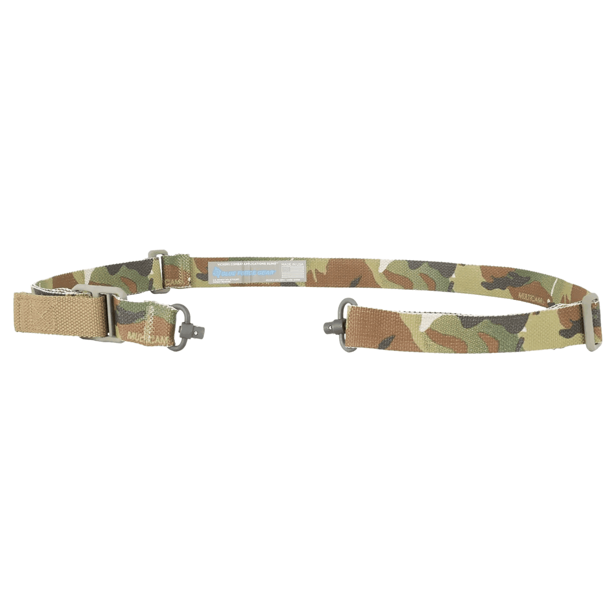 Blue Force Gear Vickers Push Button Sling, MultiCam Cordura Padded 36"-62" OAL 1.25" Webbing Rifle - VCASPB125AAMC Blue Force Gear Vickers Push Button Sling, MultiCam Cordura Padded 36"-62" OAL 1.25" Webbing Rifle - VCASPB125AAMC