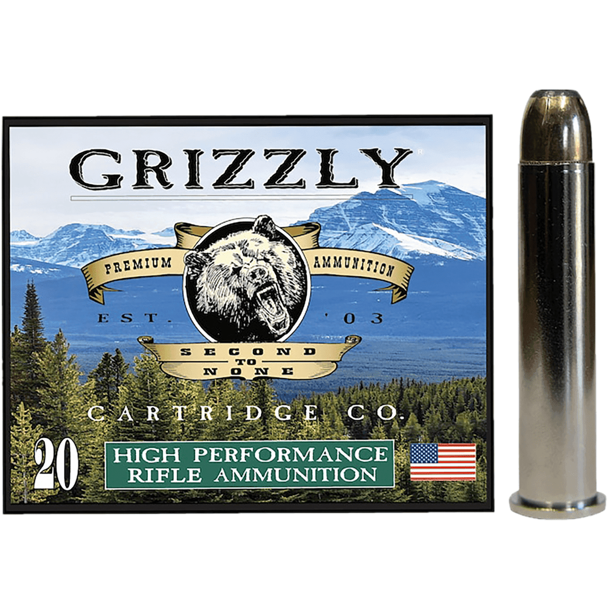 Grizzly Ammo Bonded Flat Point Ammo, +P 350gr 20 Per Box/10 Case 45-70Gov - GC45/70+P3 Grizzly Ammo Bonded Flat Point Ammo, +P 350gr 20 Per Box/10 Case 45-70Gov - GC45/70+P3