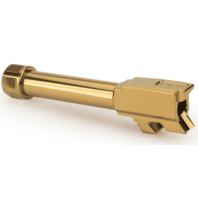 Zaffiri Precision Match Grade Barrel, 3.92" Gold 416R Stainless Steel 1/2"x28 Thread 9mm Fits G43/43X - ZP.43BTG Zaffiri Precision Match Grade Barrel, 3.92" Gold 416R Stainless Steel 1/2"x28 Thread 9mm Fits G43/43X - ZP.43BTG