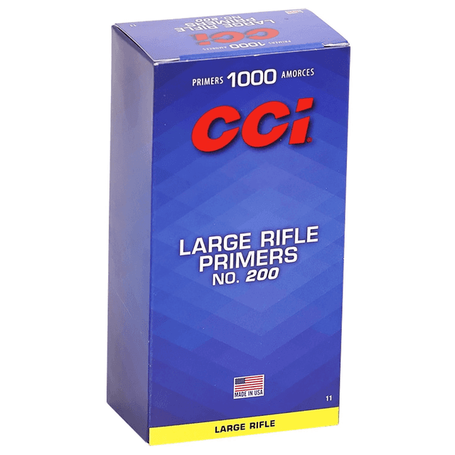 CCI Standard Rifle Primers, No. 200 Large Rifle Multi Caliber 1000/Box 5 Box/Case - 0011 CCI Standard Rifle Primers, No. 200 Large Rifle Multi Caliber 1000/Box 5 Box/Case - 0011