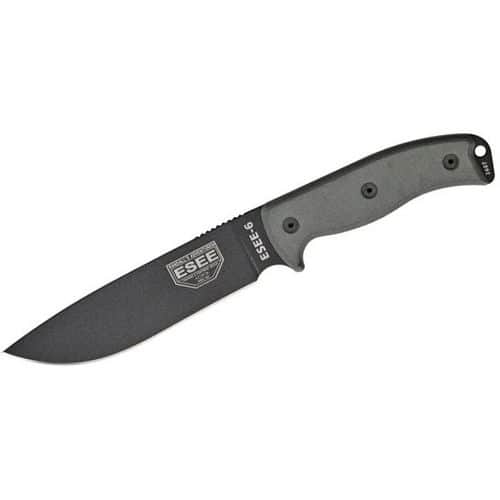 ESEE-6, Plain Edge Knife with Black Sheath ESEE-6, Plain Edge Knife with Black Sheath