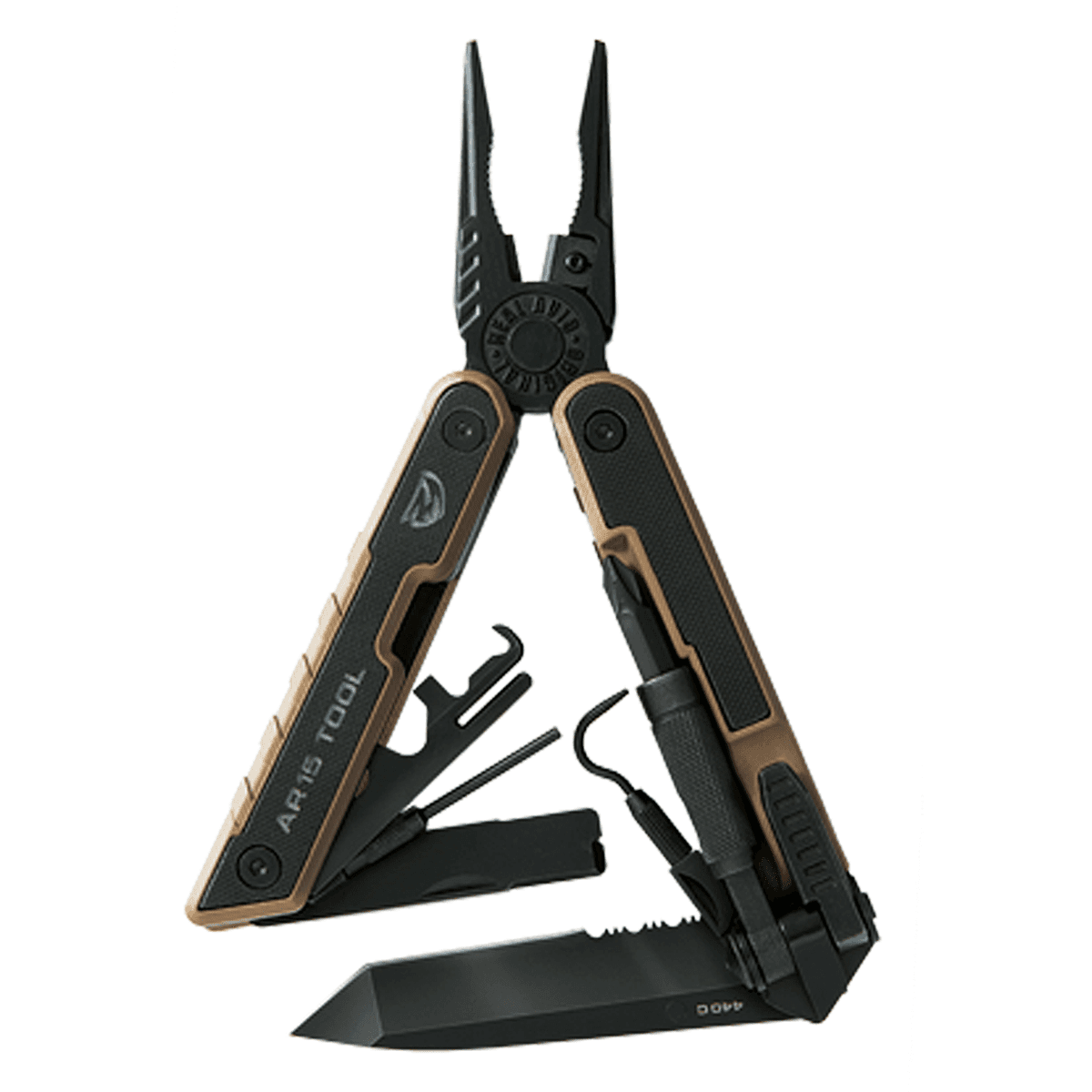 Real Avid AVAR15T AR15 440C SS Part Serrated Blade Black G10 Handle AR Platform Real Avid AVAR15T AR15 440C SS Part Serrated Blade Black G10 Handle AR Platform