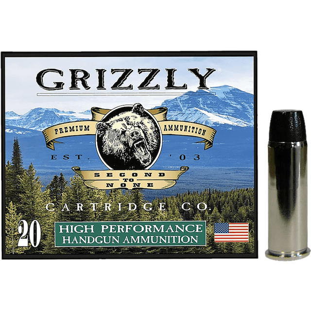 Grizzly Ammo Wide Flat Nose Gas Check Ammo, 300gr 20 Per Box/10 Case 44 Mag - GC44M16 Grizzly Ammo Wide Flat Nose Gas Check Ammo, 300gr 20 Per Box/10 Case 44 Mag - GC44M16