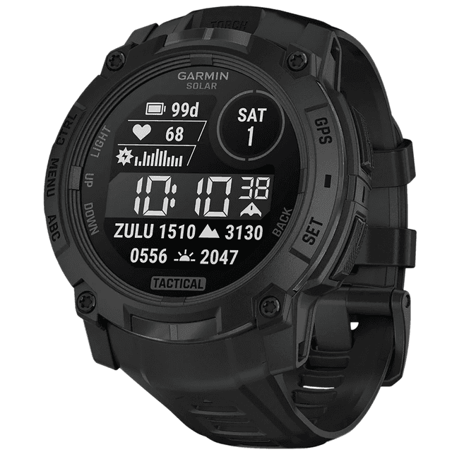 Garmin Instinct 3 Tactical Edition Watch, 50mm Black Band Sunlight-Visible/Transflective MIP Display Compatible w/ iPhone/Android - 0100293550 Garmin Instinct 3 Tactical Edition Watch, 50mm Black Band Sunlight-Visible/Transflective MIP Display Compatible w/ iPhone/Android - 0100293550