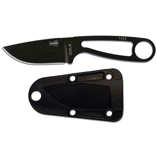 ESEE IZULA-B Knife, Black, Black Molded Sheath, ES-IZULAB ESEE IZULA-B Knife, Black, Black Molded Sheath, ES-IZULAB