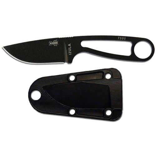 ESEE IZULA-B Knife, Black, Black Molded Sheath, ES-IZULAB ESEE IZULA-B Knife, Black, Black Molded Sheath, ES-IZULAB