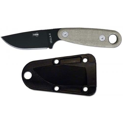 ESEE Knives IZULA-II-B Black Drop Point - Micarta Handle - Black Molded Sheath ESEE Knives IZULA-II-B Black Drop Point - Micarta Handle - Black Molded Sheath