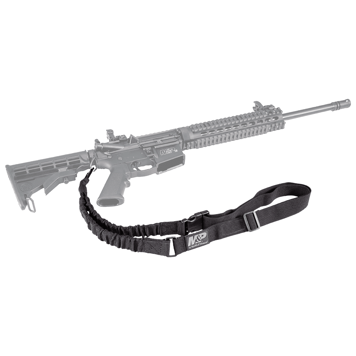 M&P Accessories 110030 Single Point Sling Kit Black Nylon w/ Adjustable Bungee Design for AR Platform M&P Accessories 110030 Single Point Sling Kit Black Nylon w/ Adjustable Bungee Design for AR Platform