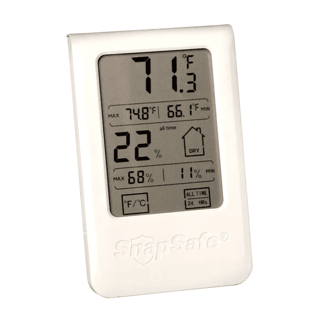 SnapSafe 75909 Gun Safe Hygrometer Gray AAA SnapSafe 75909 Gun Safe Hygrometer Gray AAA