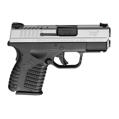 Springfield Armory XDS, 45ACP, 3.3" Barrel, Polymer Frame, Bi Tone Finish, Fiber Optic Front Sight, 6Rd Springfield Armory XDS, 45ACP, 3.3" Barrel, Polymer Frame, Bi Tone Finish, Fiber Optic Front Sight, 6Rd
