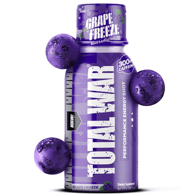 Redcon1 Total War Energy Shots, Grape Freeze 3 oz 12 Pack - RC1TWSGF Redcon1 Total War Energy Shots, Grape Freeze 3 oz 12 Pack - RC1TWSGF
