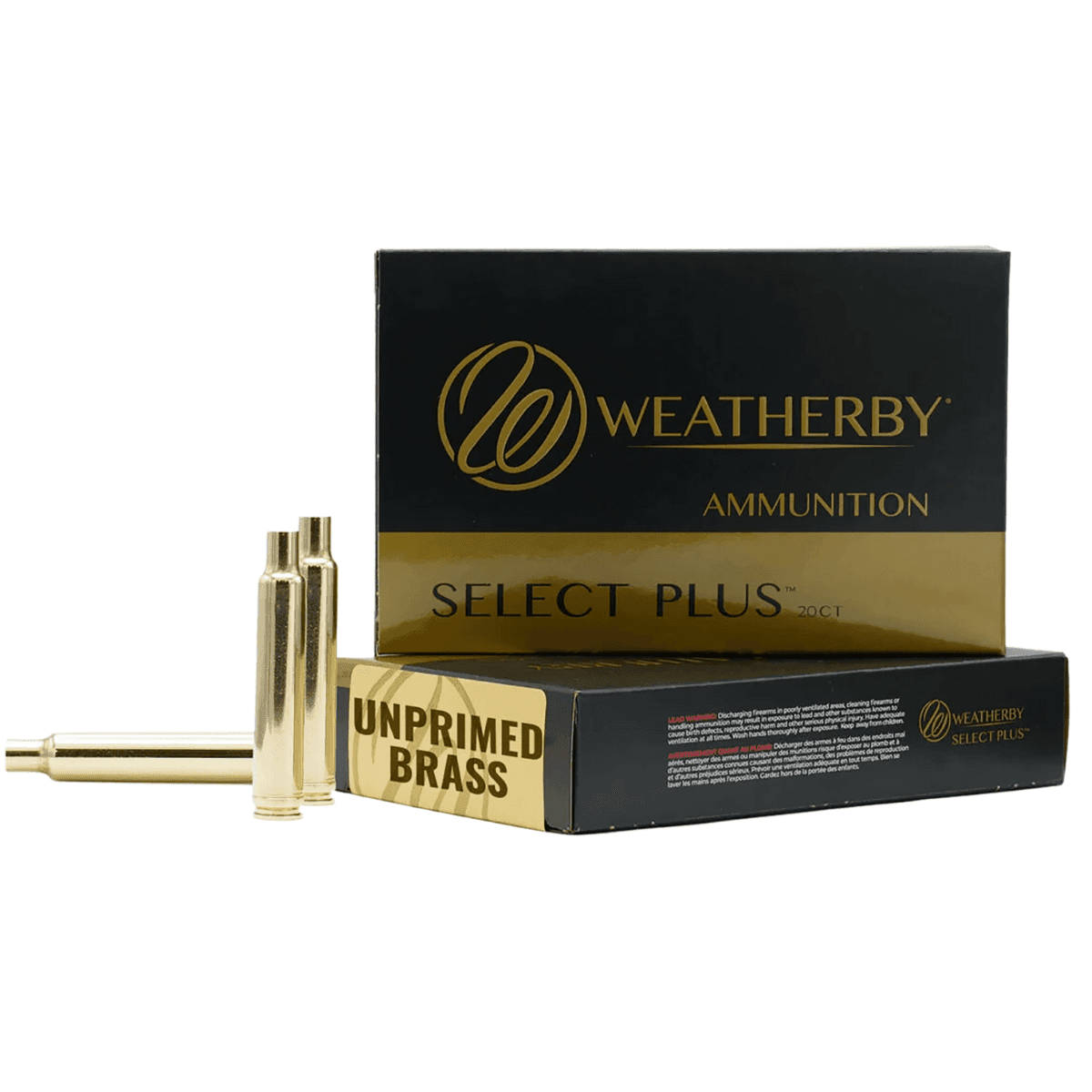 Weatherby Select Plus Unprimed Brass, Brass 20/Box 338 WBY RPM Rifle - BRASS338 Weatherby Select Plus Unprimed Brass, Brass 20/Box 338 WBY RPM Rifle - BRASS338