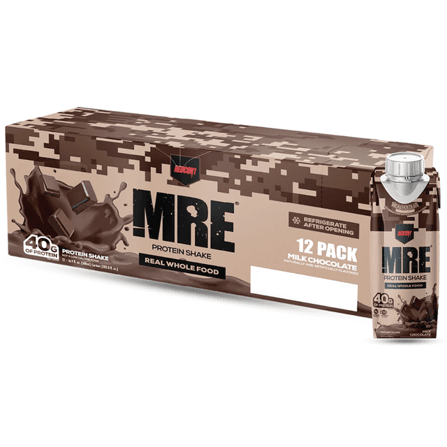 Redcon1 MRE Ready to Drink Protein Shake, Milk Chocolate 17 oz 12 Pack - RC1MRERTDMC12 Redcon1 MRE Ready to Drink Protein Shake, Milk Chocolate 17 oz 12 Pack - RC1MRERTDMC12