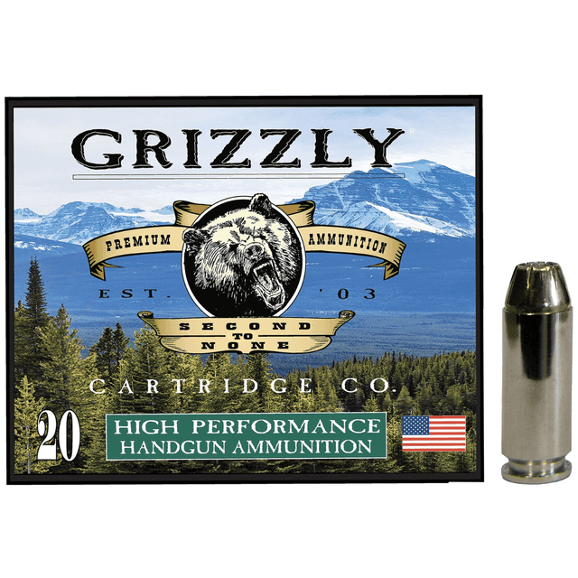Grizzly Ammo Jacketed Hollow Point Ammo, 180gr 20 Per Box/10 Case 10mm Auto - GC10M4 Grizzly Ammo Jacketed Hollow Point Ammo, 180gr 20 Per Box/10 Case 10mm Auto - GC10M4
